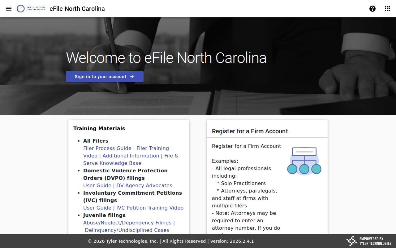 Edgecombe County case search File and Serve filing service