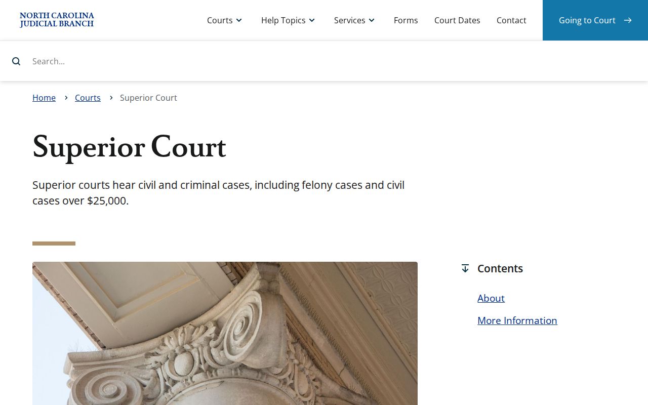 Edgecombe County civil court dockets Superior Court jurisdiction