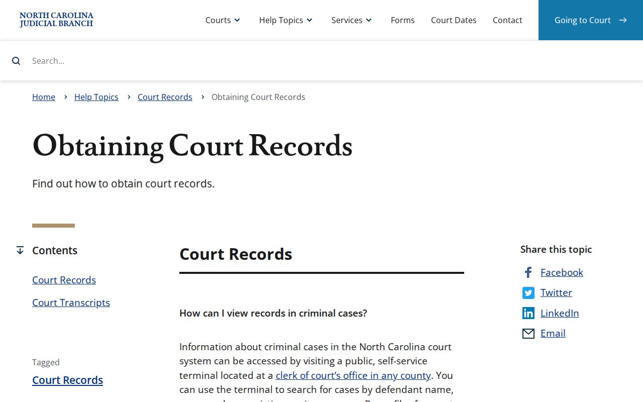 Edgecombe County court records clerk terminal and copy guidance