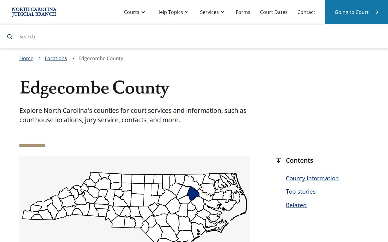 Edgecombe County court docket Judicial Branch access hub