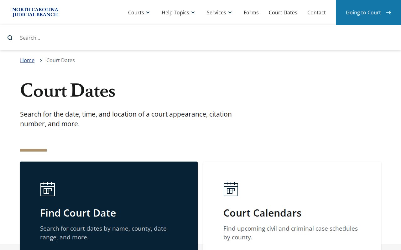 Edgecombe County traffic court records court date source