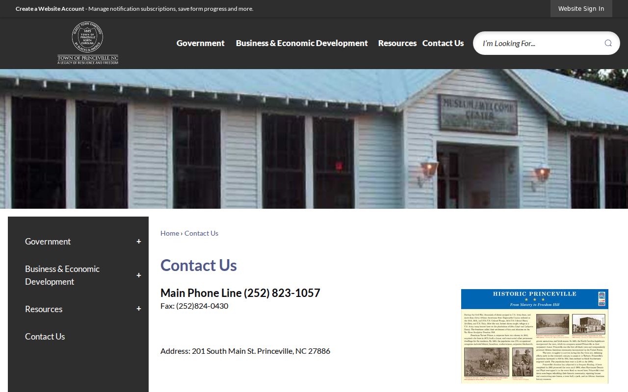 Princeville court docket Town Hall and municipal contact context