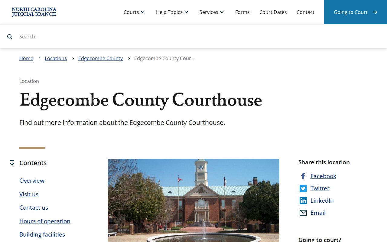 Tarboro court docket access at Edgecombe County Courthouse